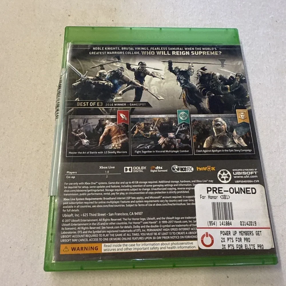 For Honor: Gold Edition (Microsoft‎ Xbox One, 2017)